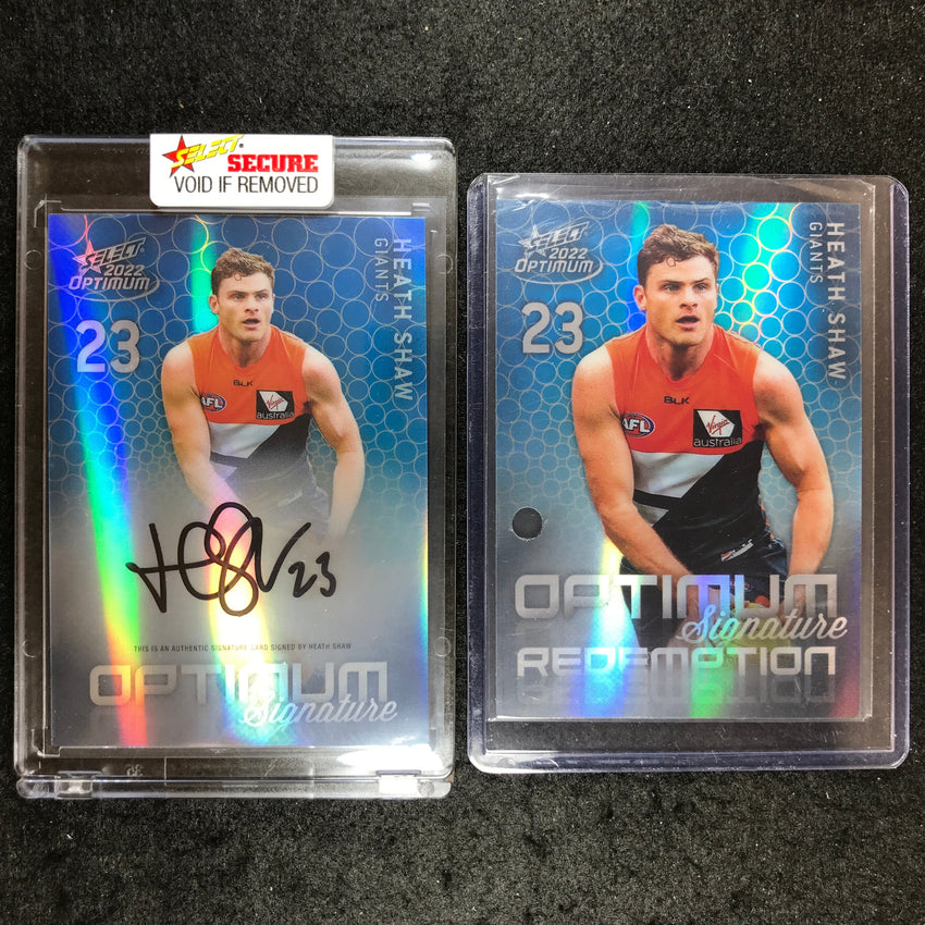 2022 Select AFL Optimum HEATH SHAW Mirror Signature 02/50