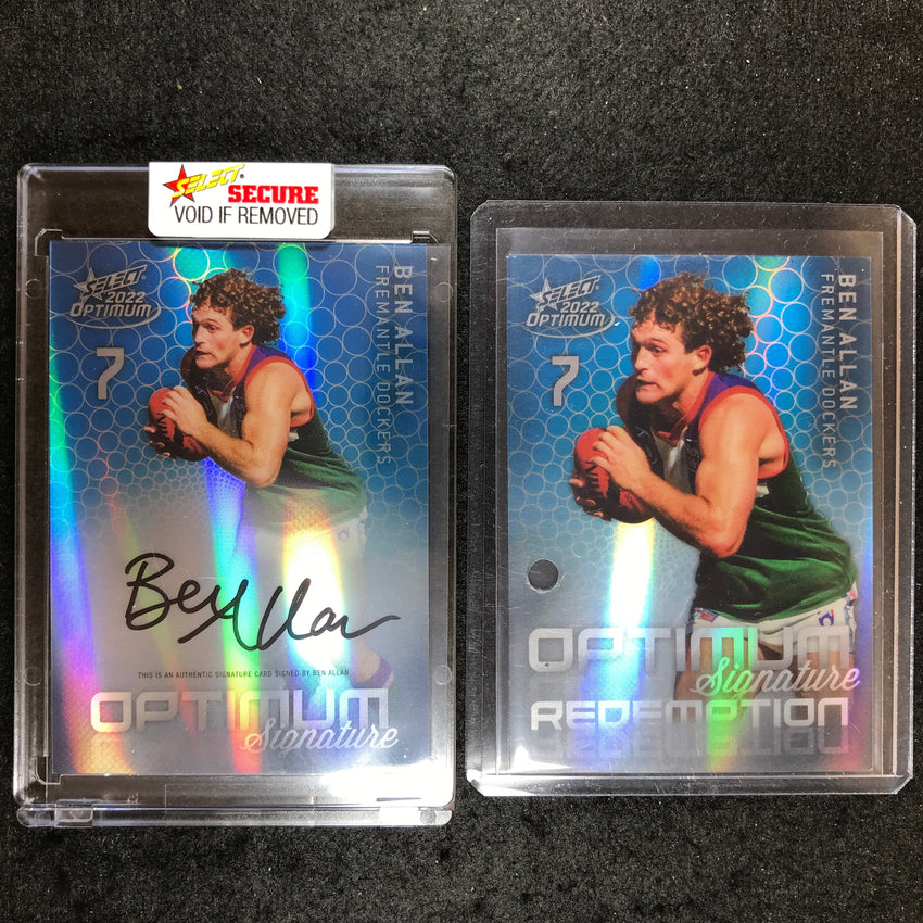 2022 Select AFL Optimum BEN ALLAN Mirror Signature 04/50
