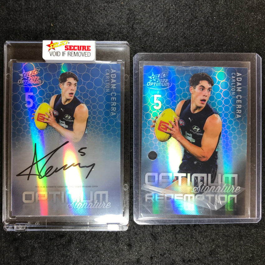 2022 Select AFL Optimum ADAM CERRA Mirror Signature 32/50