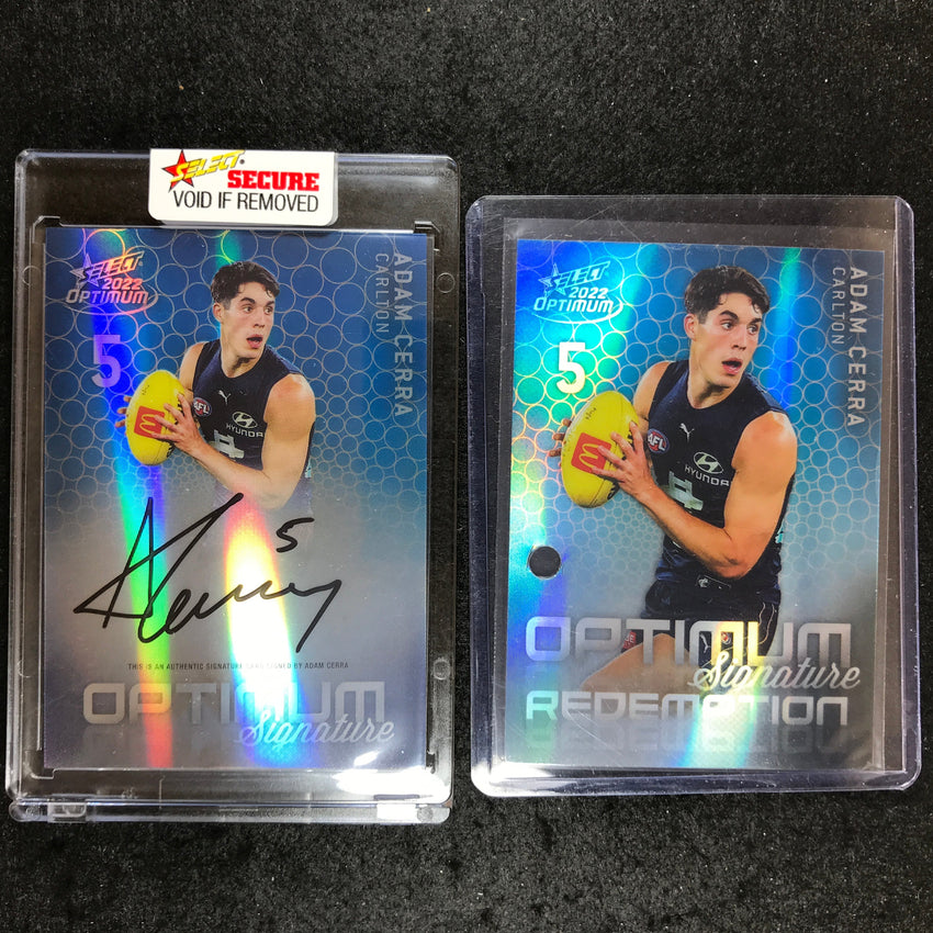 2022 Select AFL Optimum ADAM CERRA Mirror Signature 26/50