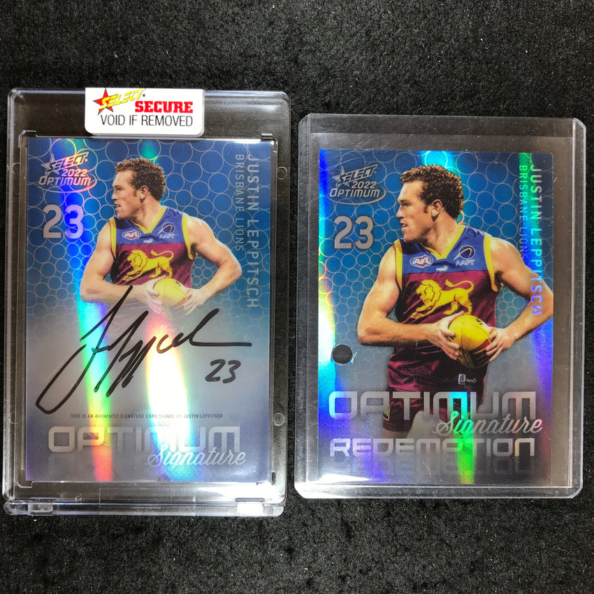 2022 Select AFL Optimum JUSTIN LEPPITSCH Mirror Signature 09/50