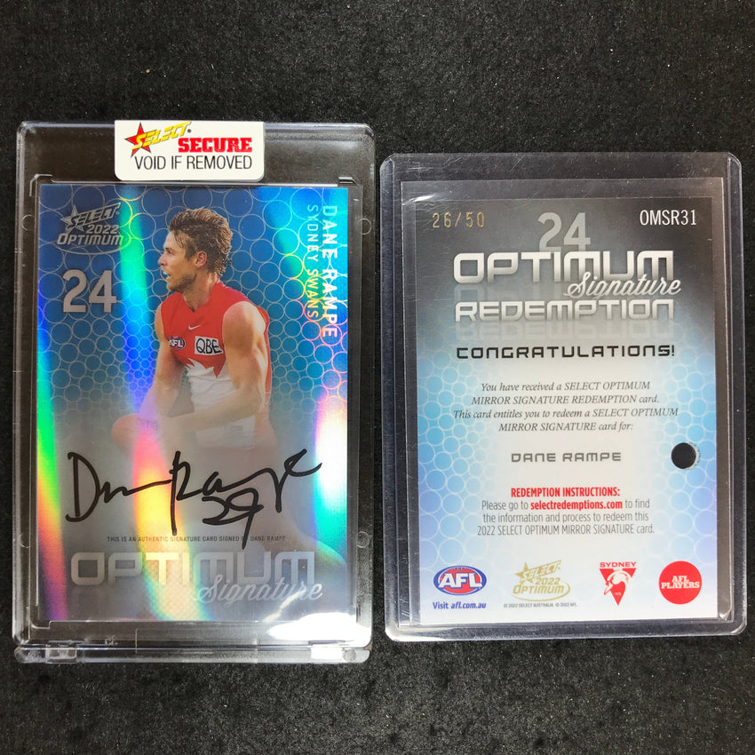 2022 Select AFL Optimum DANE RAMPE Mirror Signature 26/50