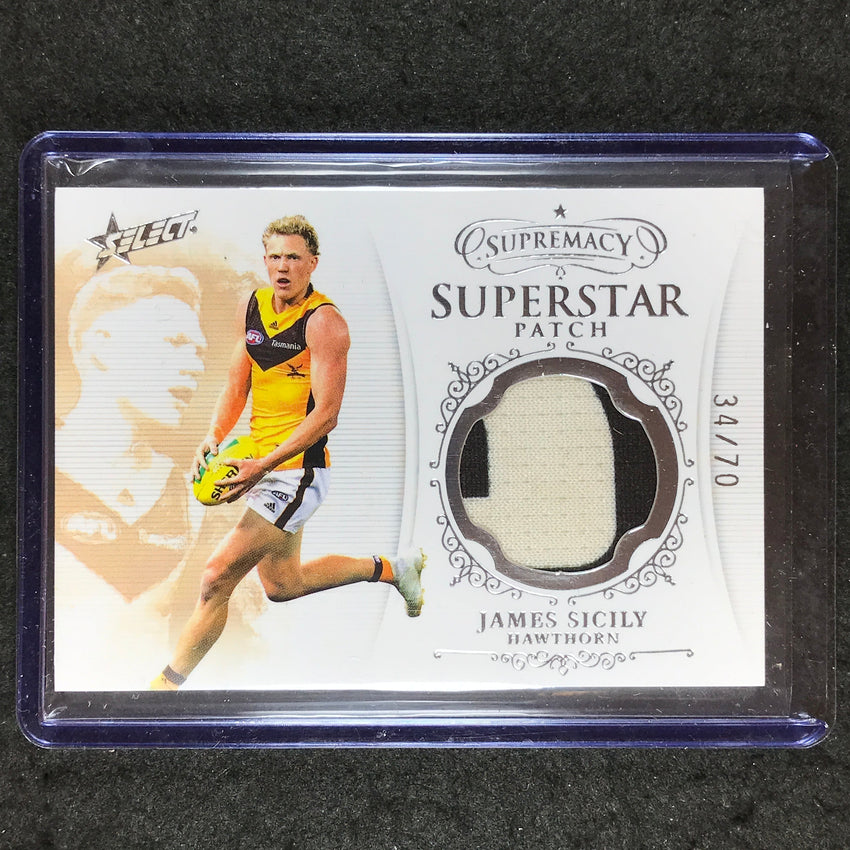 2021 Select AFL Supremacy JAMES SICILY Superstar Patch 34/70