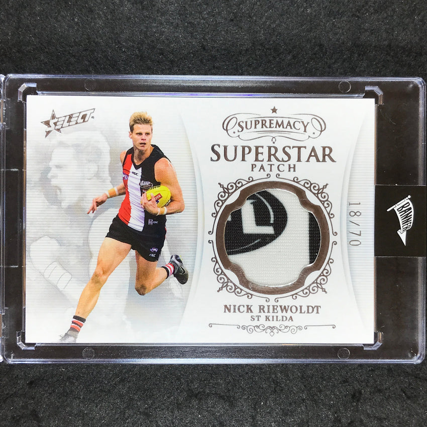 2019 Select AFL Supremacy NICK RIEWOLDT Superstar Patch 18/70