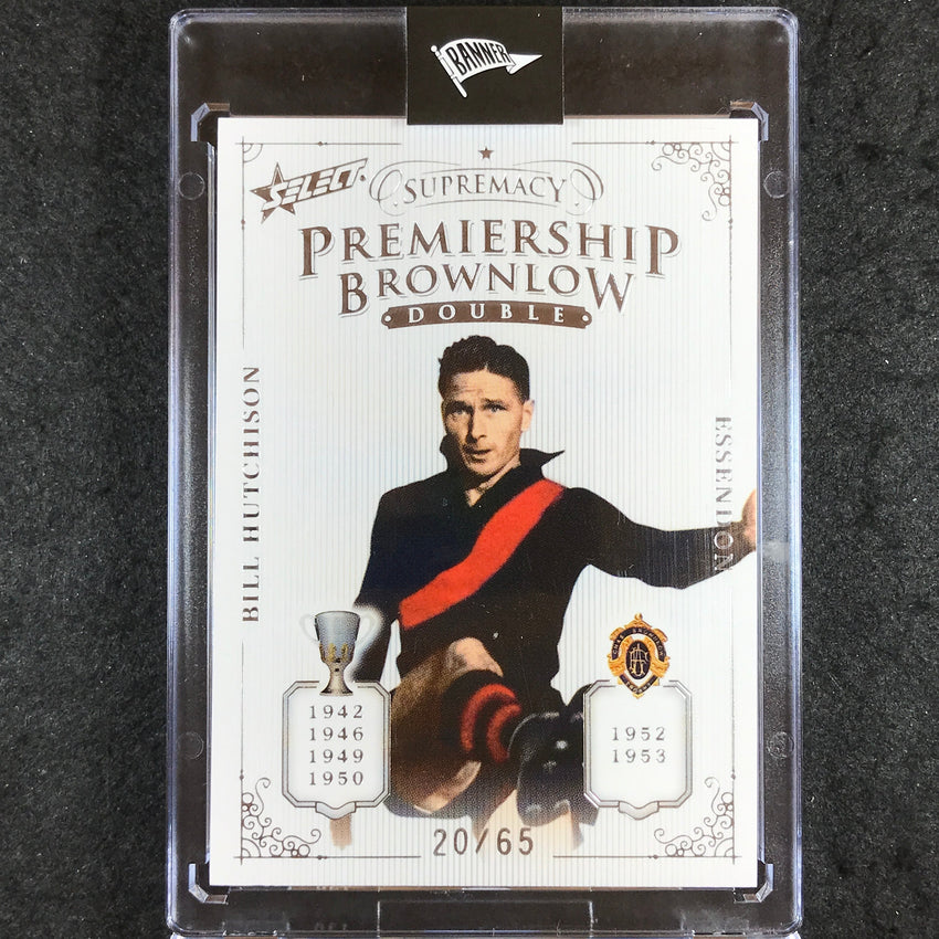 2019 Select AFL Supremacy BILL HUTCHINSON Premiership Brownlow Double 20/65