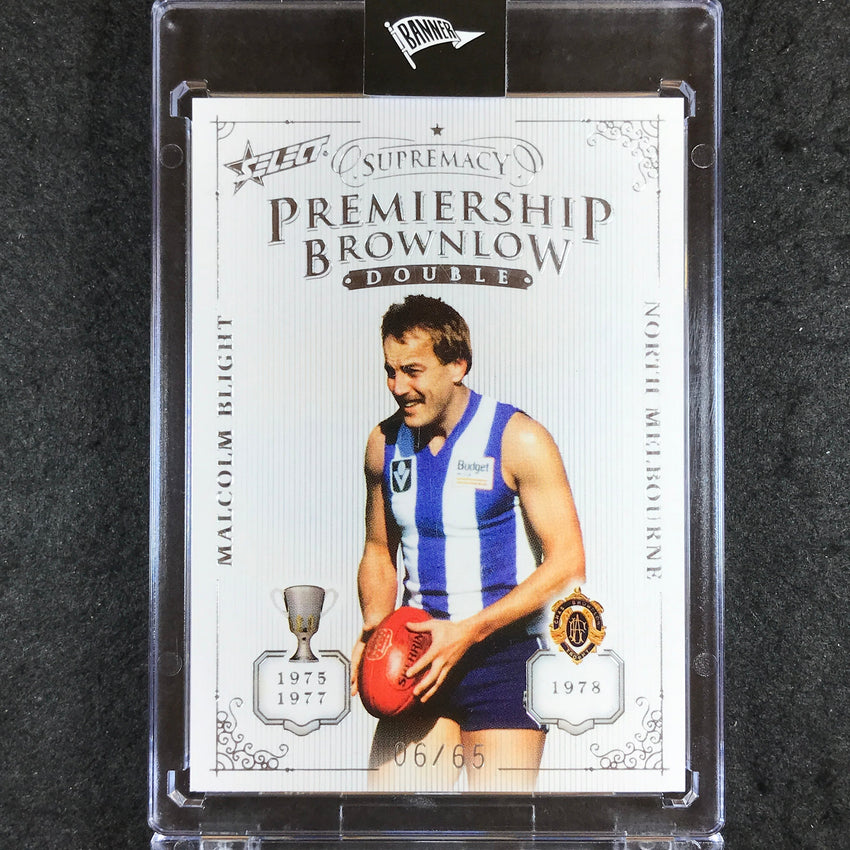 2019 Select AFL Supremacy MALCOLM BLIGHT Premiership Brownlow Double 06/65