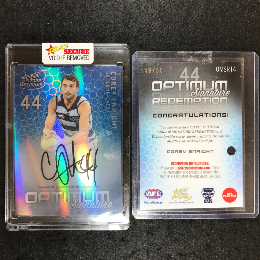 2022 Select AFL Optimum COREY ENRIGHT Mirror Signature 48/50