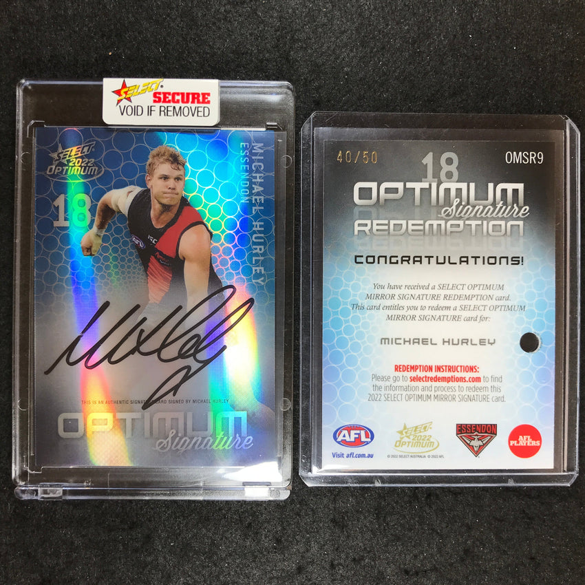 2022 Select AFL Optimum MICHAEL HURLEY Mirror Signature 40/50