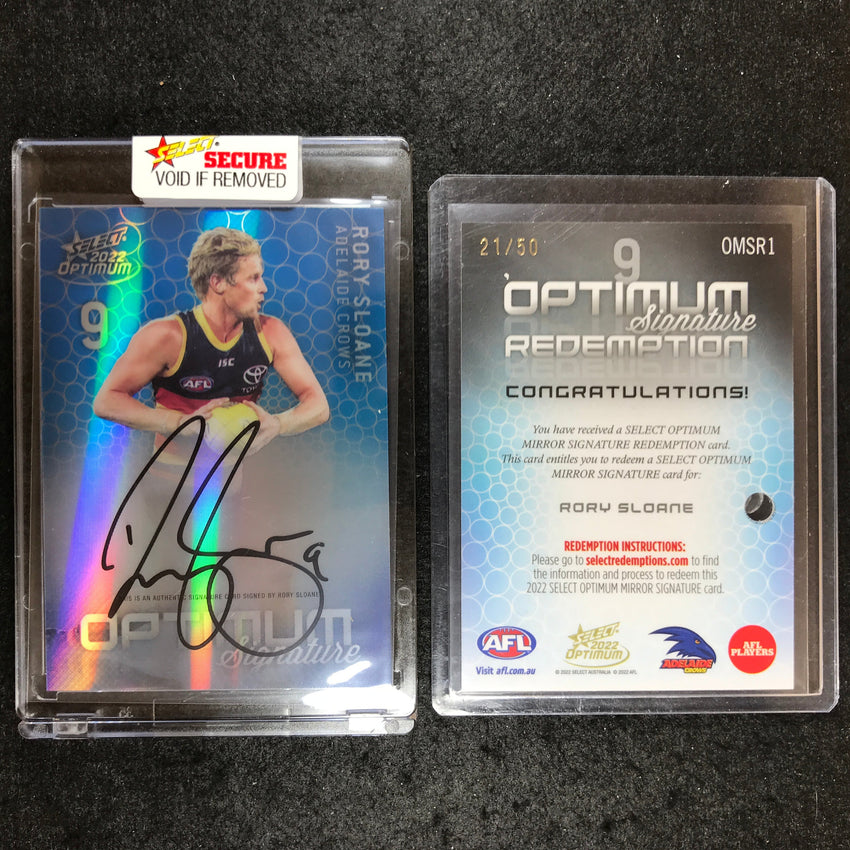 2022 Select AFL Optimum RORY SLOANE Mirror Signature 21/50