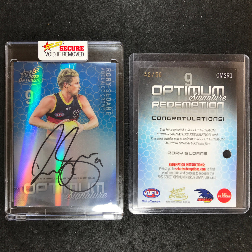 2022 Select AFL Optimum RORY SLOANE Mirror Signature 42/50