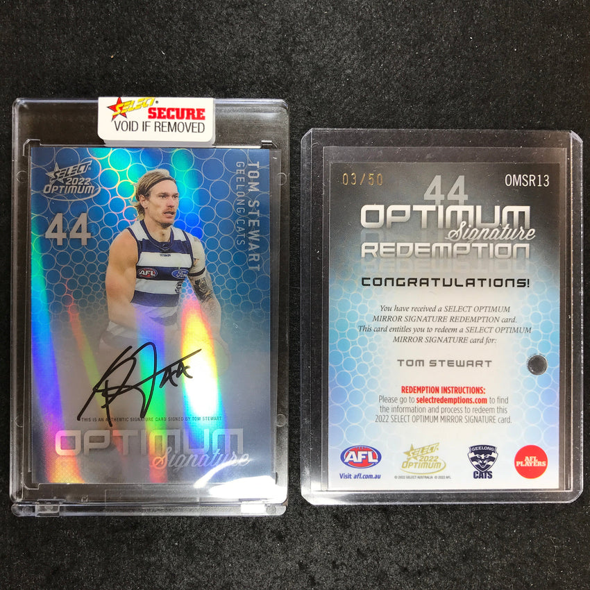 2022 Select AFL Optimum TOM STEWART Mirror Signature 03/50