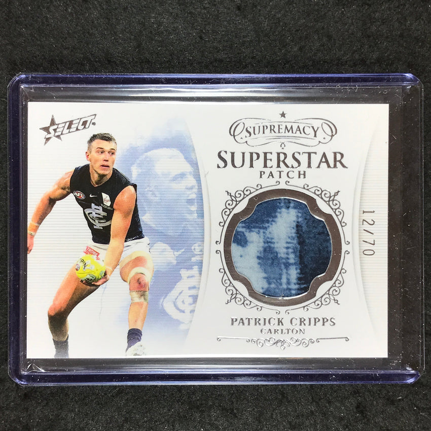 2021 Select AFL Supremacy PATRICK CRIPPS Superstar Patch 12/70