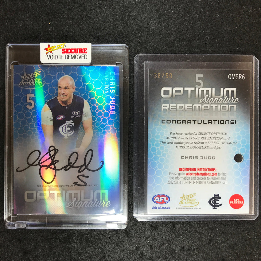 2022 Select AFL Optimum CHRIS JUDD Mirror Signature 38/50