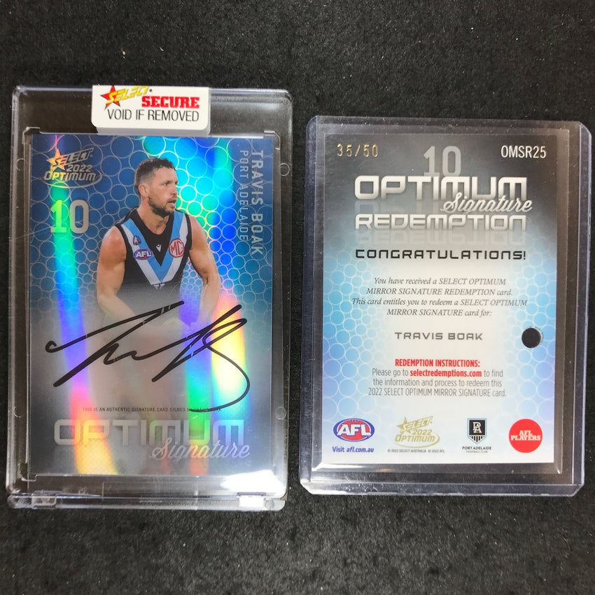 2022 Select AFL Optimum TRAVIS BOAK Mirror Signature 35/50