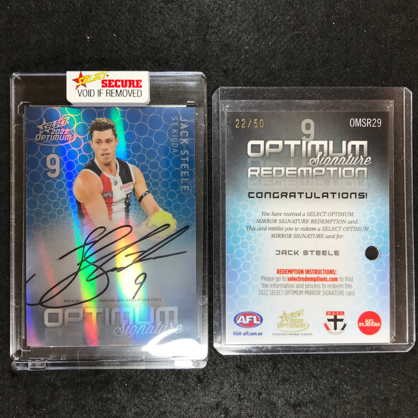 2022 Select AFL Optimum JACK STEELE Mirror Signature 22/50