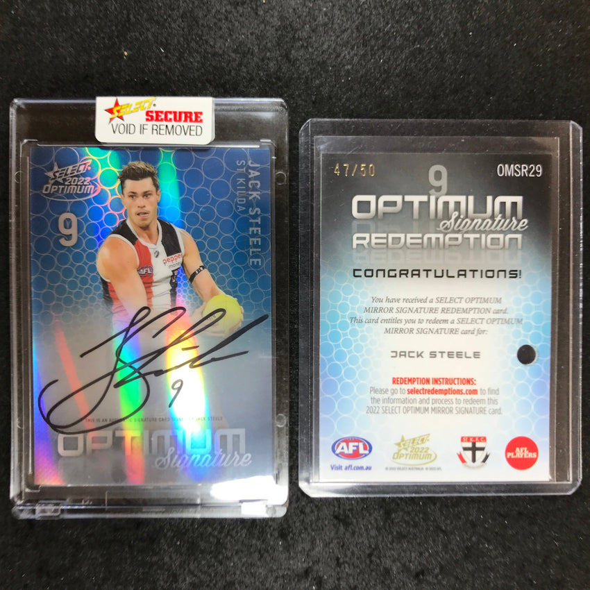 2022 Select AFL Optimum JACK STEELE Mirror Signature 47/50