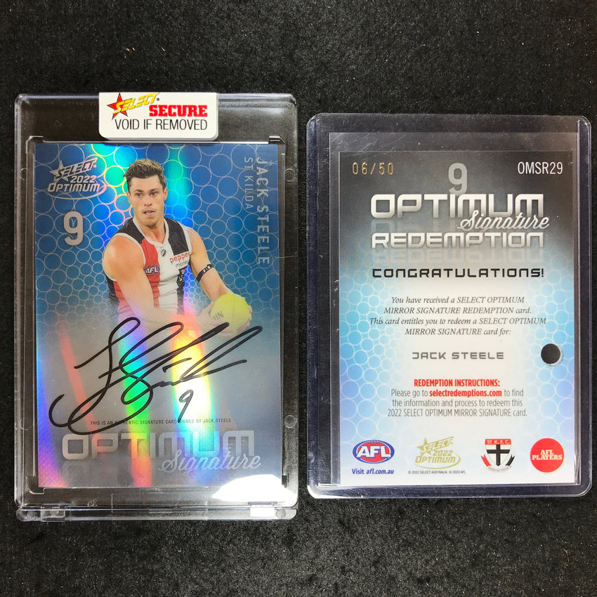 2022 Select AFL Optimum JACK STEELE Mirror Signature 06/50