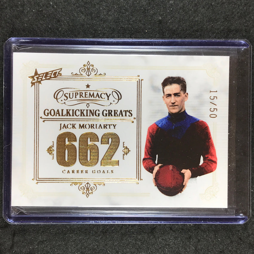 2021 Select AFL Supremacy JACK MORIARTY Goalkicking Greats 15/50