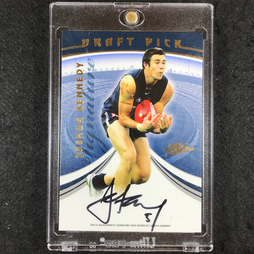 2006 Select AFL Supreme JOSHUA KENNEDY Draft Pick Signature 002/275