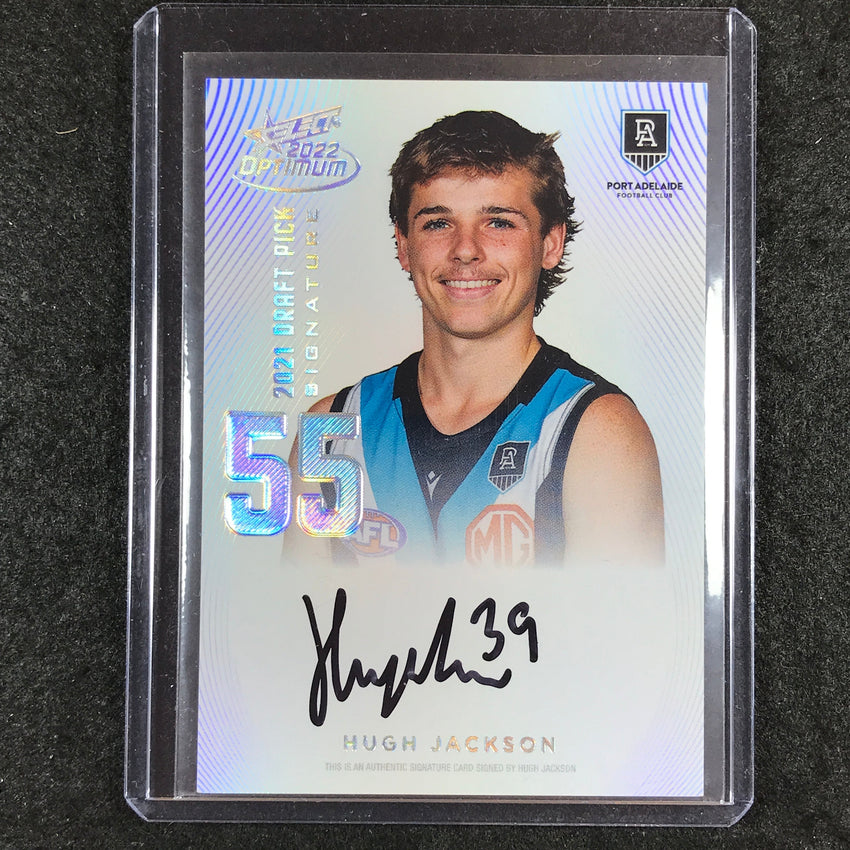 2022 Select AFL Optimum HUGH JACKSON Draft Pick Signature Platinum 12/40