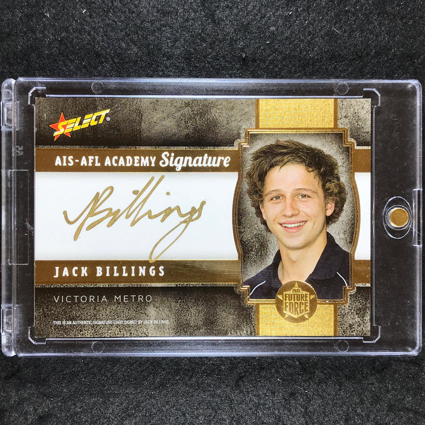 2013 Select AFL Future Force JACK BILLINGS AIS-AFL Academy Signature Gold 24/40