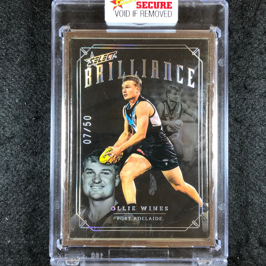 2022 Select AFL Brilliance OLLIE WINES Platinum Frame 07/50