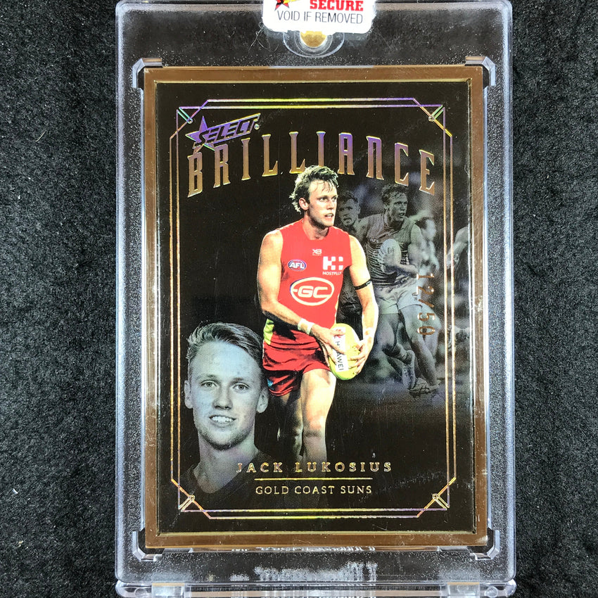 2020 Select AFL Brilliance JACK LUKOSIUS Gold Frame 12/50
