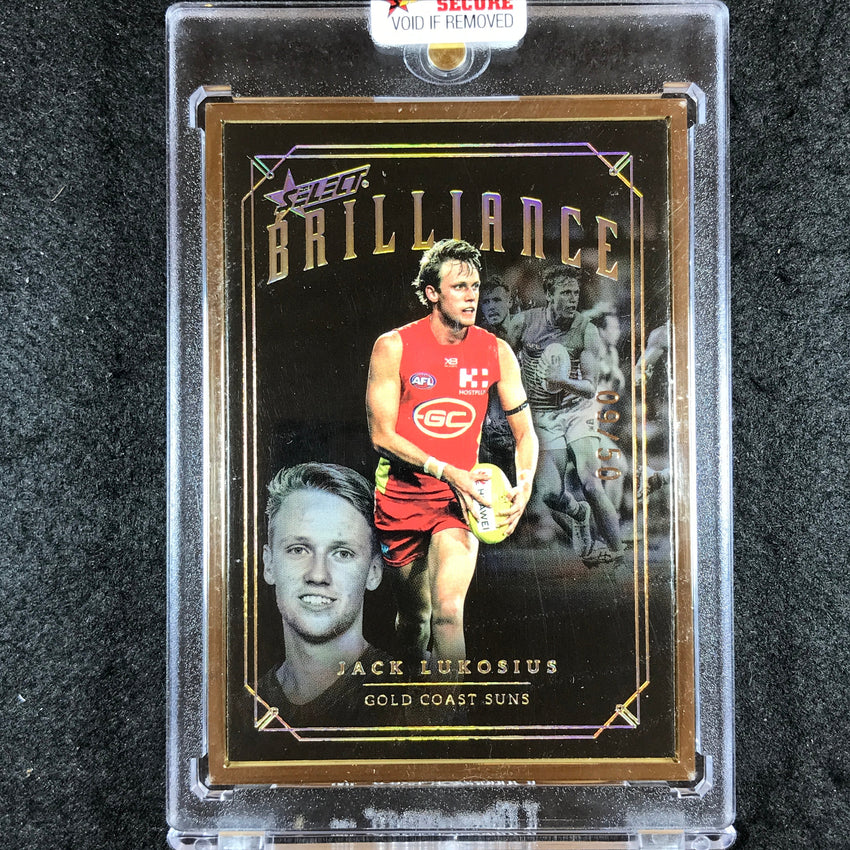 2020 Select AFL Brilliance JACK LUKOSIUS Gold Frame 09/50