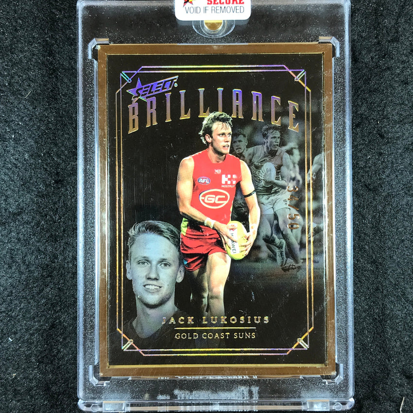 2020 Select AFL Brilliance JACK LUKOSIUS Gold Frame 34/50