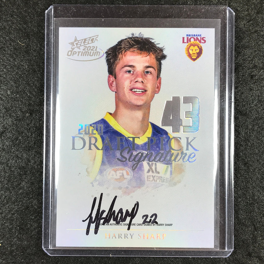 2021 Select AFL Optimum HARRY SHARP Draft Pick Signature Platinum 09/40