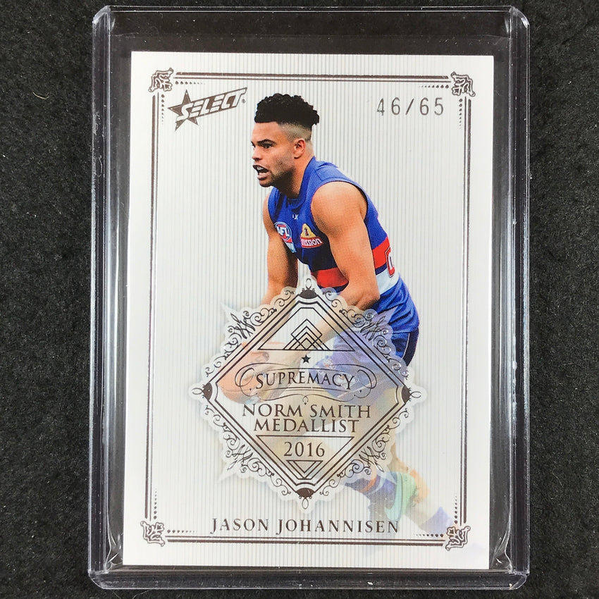 2019 Select AFL Supremacy JASON JOHANNISEN Norm Smith Medallist 46/65