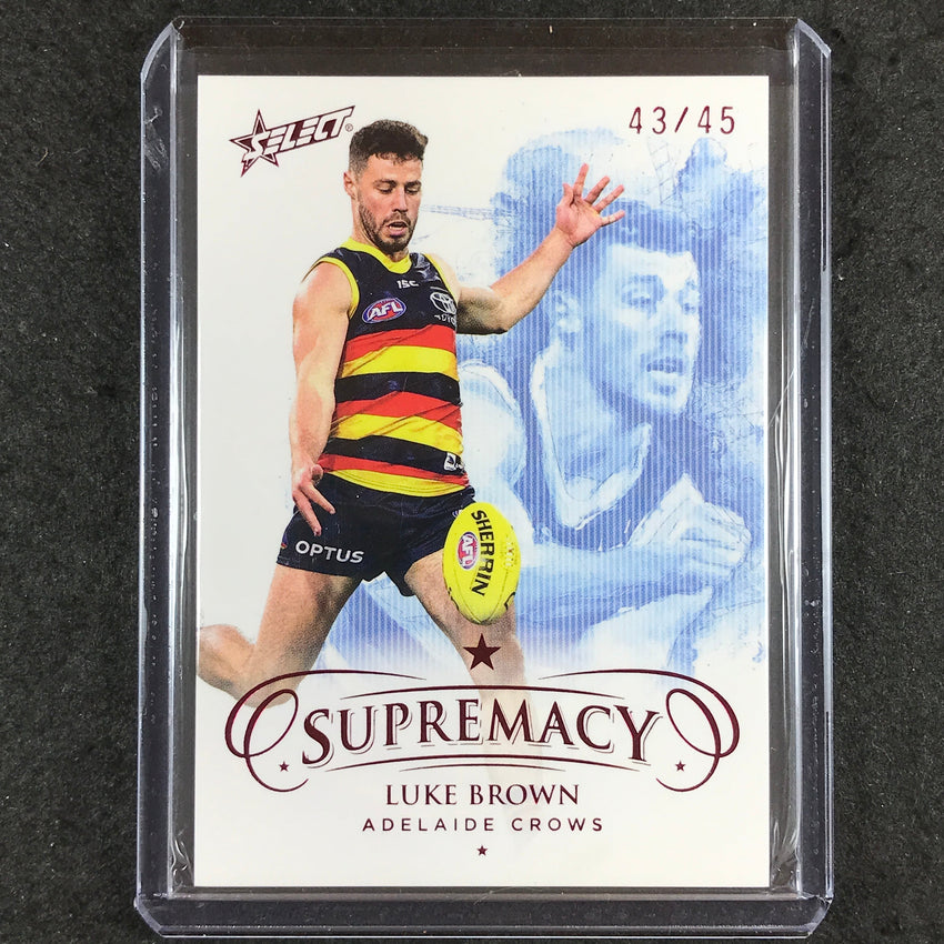 2021 Select AFL Supremacy LUKE BROWN Base Red 43/45