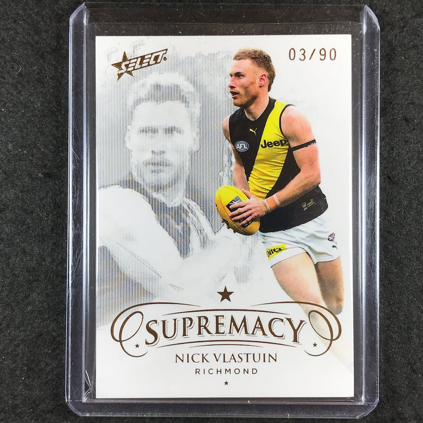 2021 Select AFL Supremacy NICK VLASTUIN Base Gold 03/90