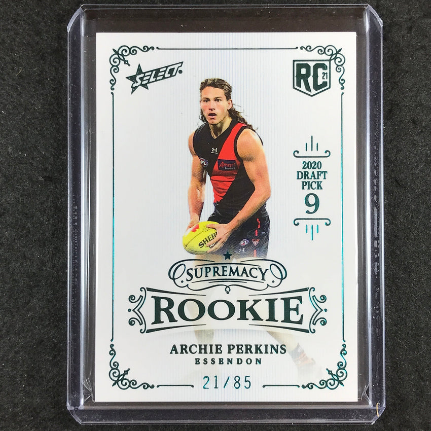 2021 Select AFL Supremacy ARCHIE PERKINS Platinum Blue 21/85