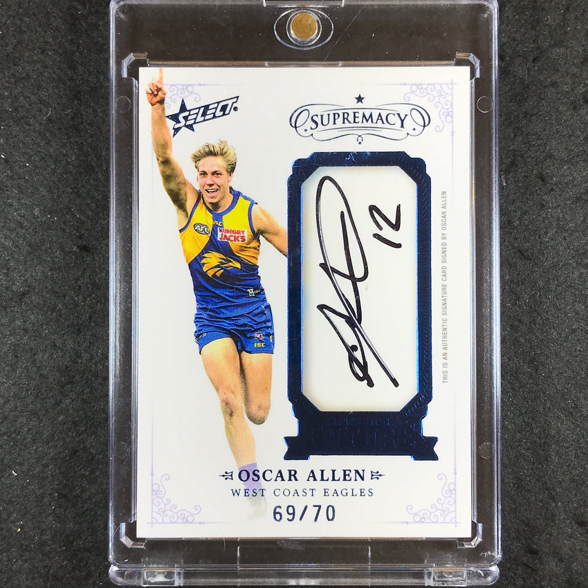 2021 Select AFL Supremacy OSCAR ALLEN Franchise Future Signature 69/70