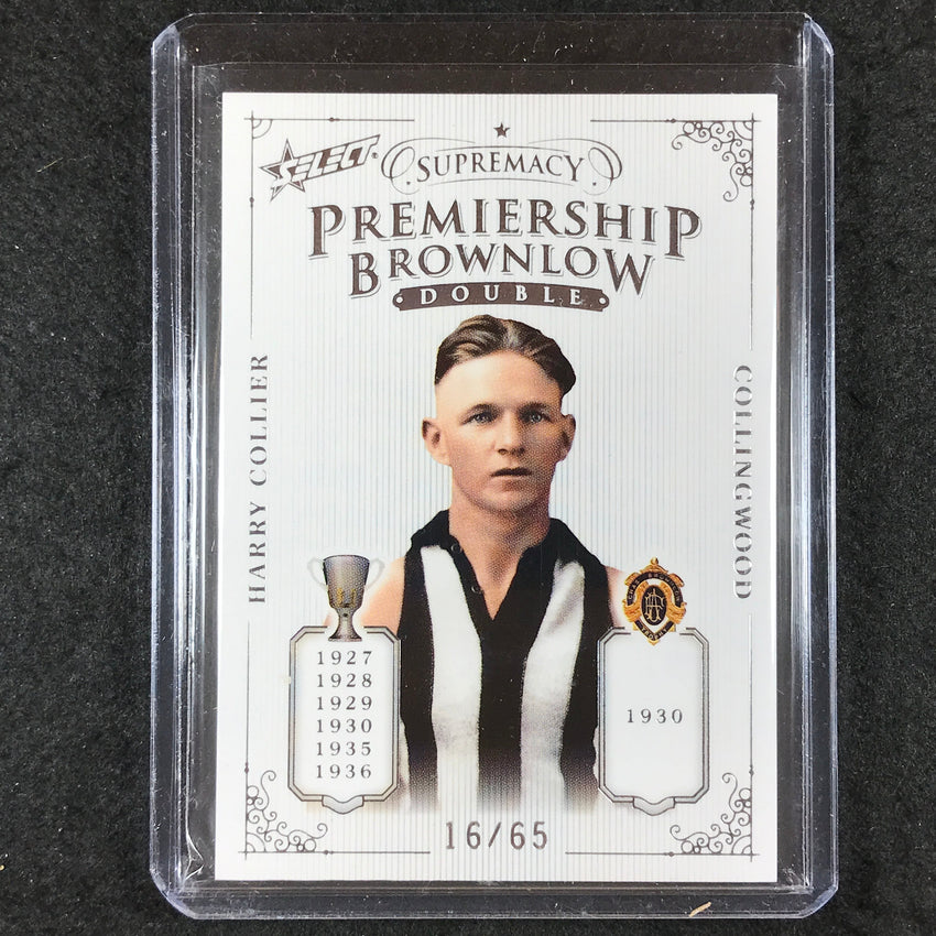 2021 Select AFL Supremacy HARRY COLLIER Premiership Brownlow Double 16/65