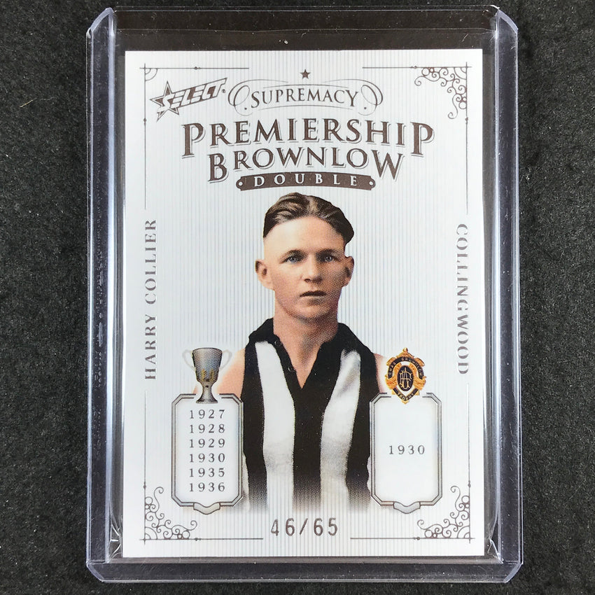 2021 Select AFL Supremacy HARRY COLLIER Premiership Brownlow Double 46/65