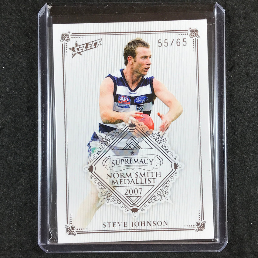 2021 Select AFL Supremacy STEVE JOHNSON Norm Smith Medallist 55/65