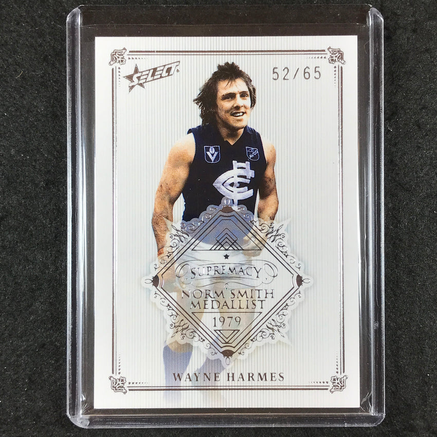 2021 Select AFL Supremacy WAYNE HARMES Norm Smith Medallist 52/65