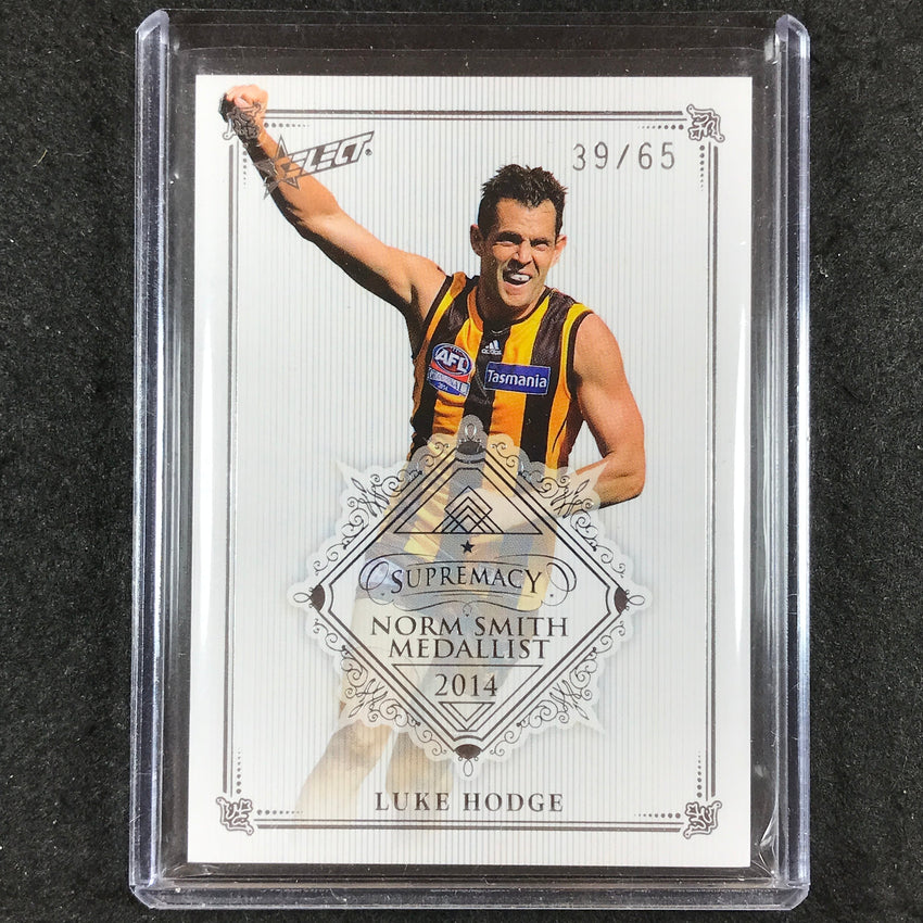 2021 Select AFL Supremacy LUKE HODGE Norm Smith Medallist 39/65