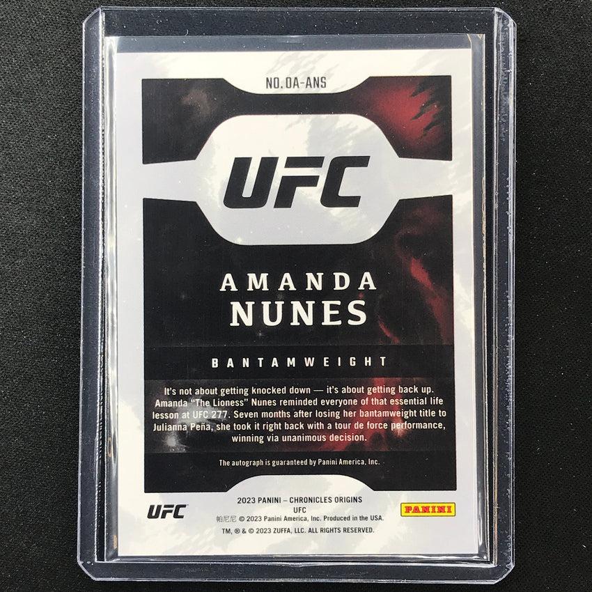 2023 Chronicles UFC Amanda Nunes Origins Auto Gold 3/10