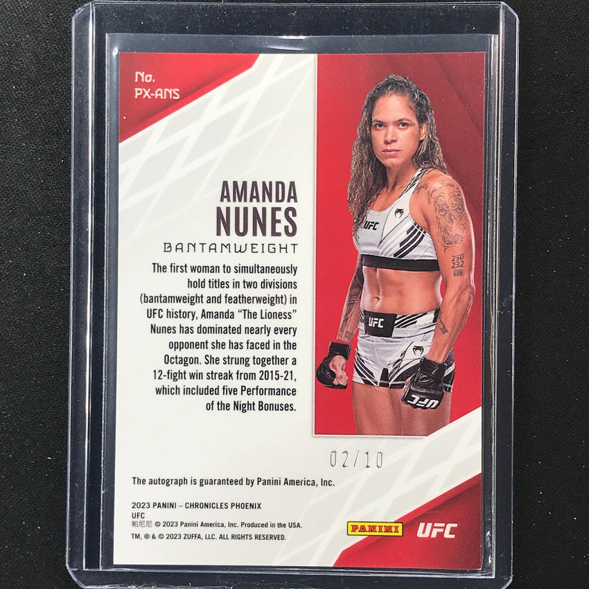 2023 Chronicles UFC Amanda Nunes Phoenix Auto Gold Prizm 2/10
