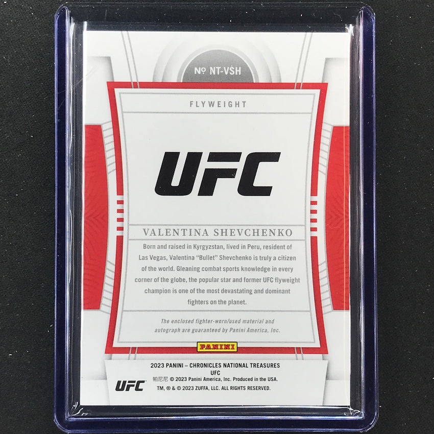 2023 Chronicles UFC Valentina Shevchenko National Treasures Relic Patch Auto 1/5
