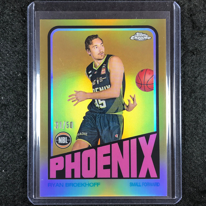 2022-23 Topps Chrome NBL RYAN BROEKHOFF 1972 Topps Gold 31/50