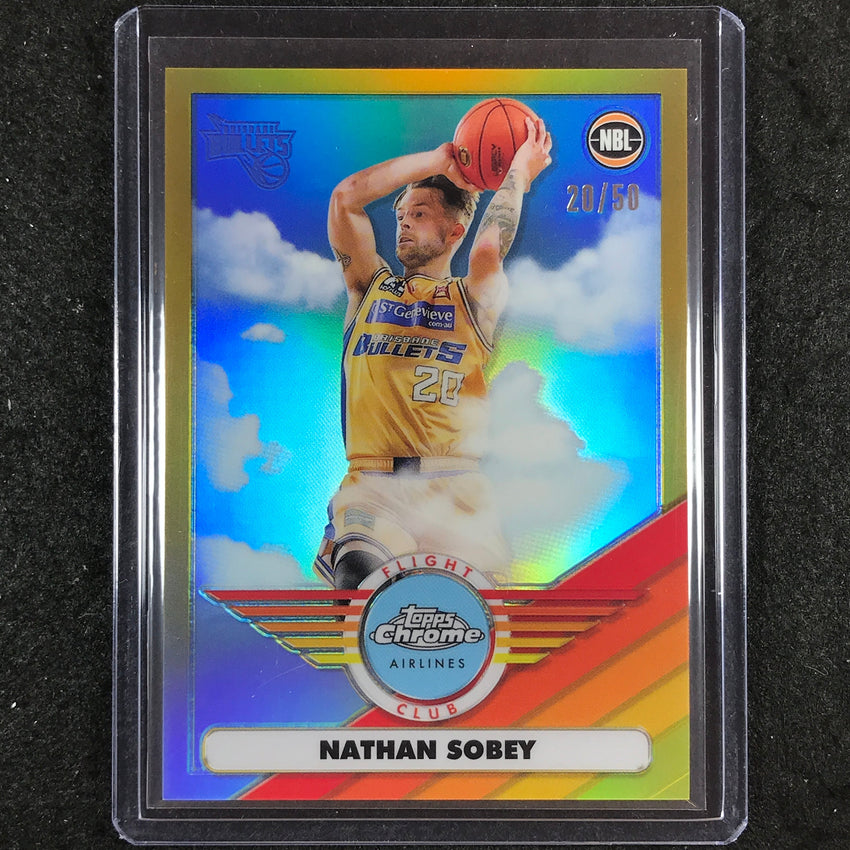 2022-23 Topps Chrome NBL NATHAN SOBEY Flight Club Gold 20/50
