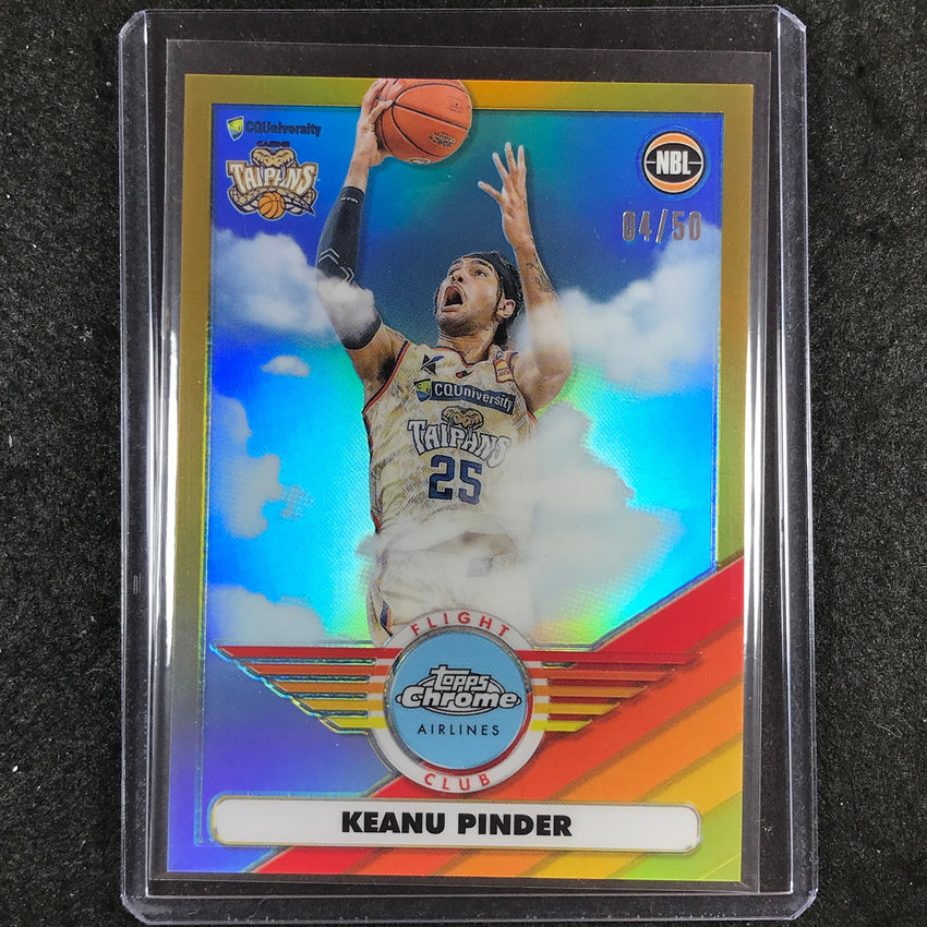 2022-23 Topps Chrome NBL KEANU PINDER Flight Club Gold 4/50