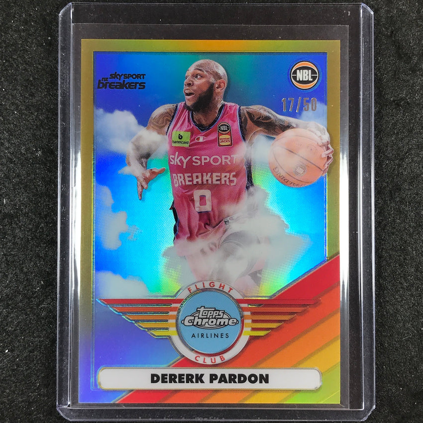 2022-23 Topps Chrome NBL DERERK PARDON Flight Club Gold 17/50
