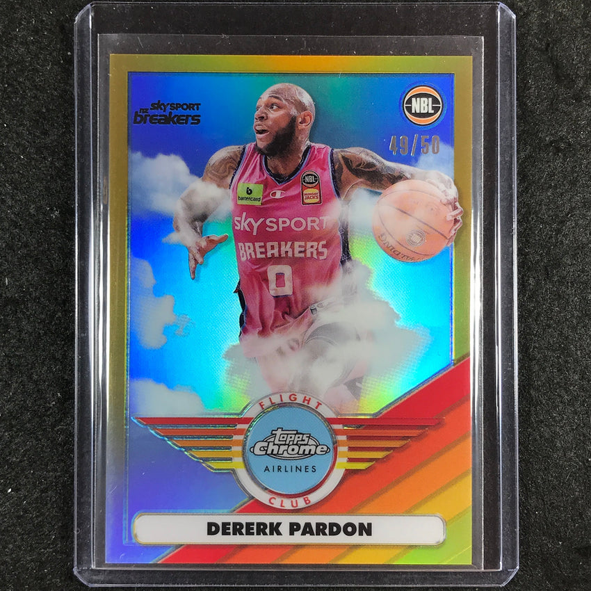 2022-23 Topps Chrome NBL DERERK PARDON Flight Club Gold 49/50