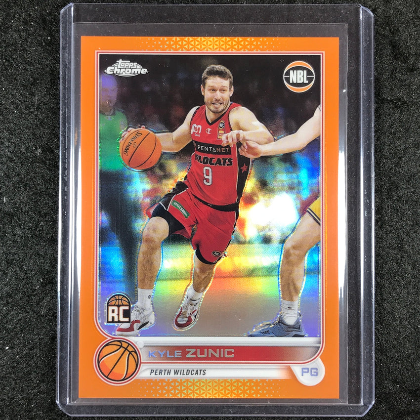 2022-23 Topps Chrome NBL KYLE ZUNIC Rookie Orange 1/25 #65
