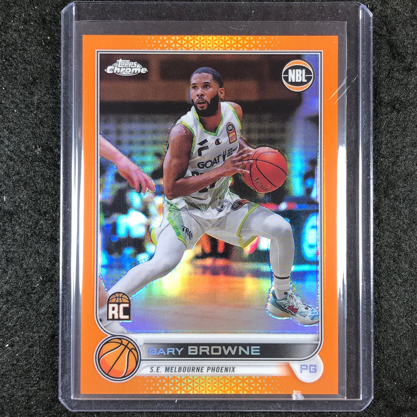 2022-23 Topps Chrome NBL GARY BROWNE Rookie Orange 20/25 #73